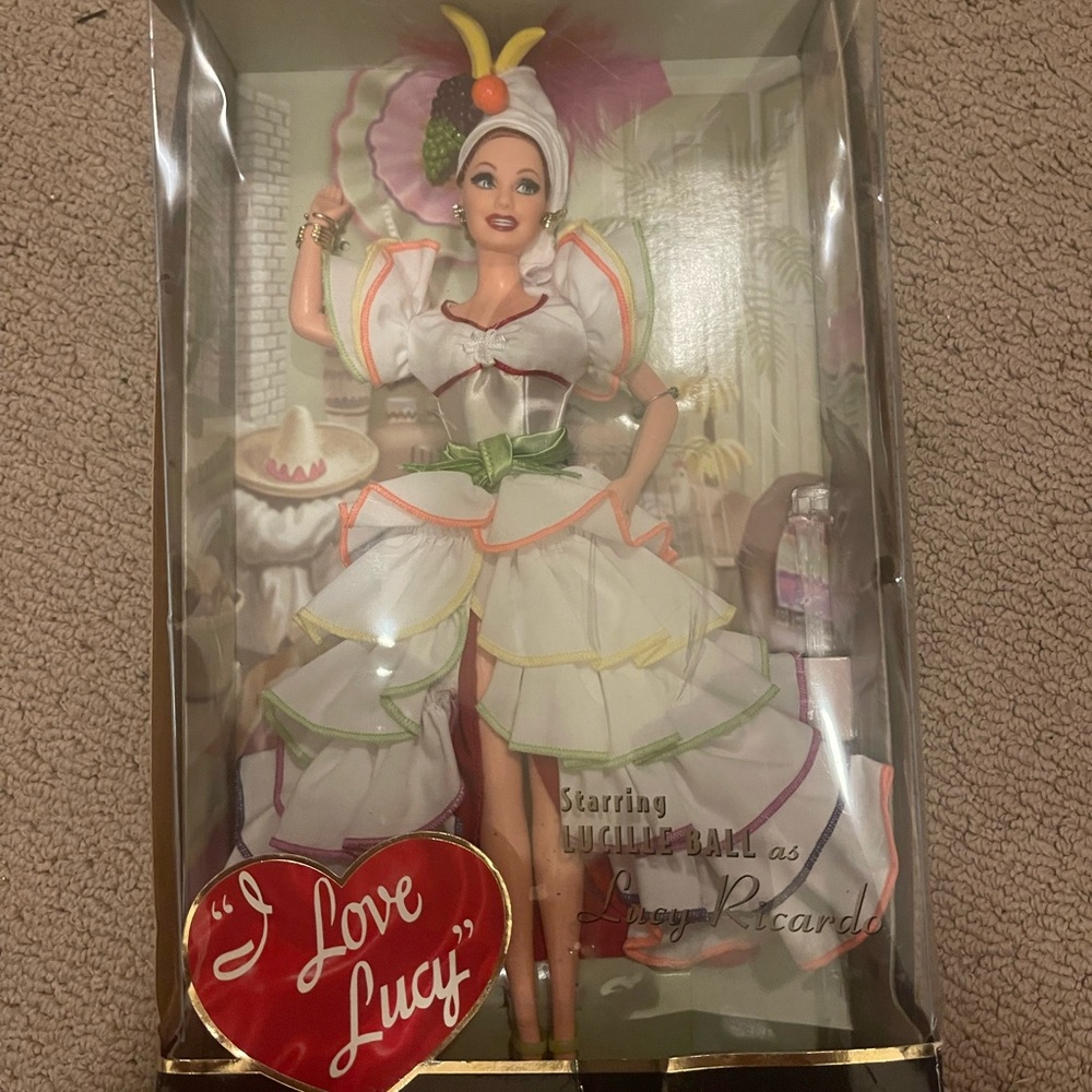 I Love Lucy Barbie Doll in Colorful Dress